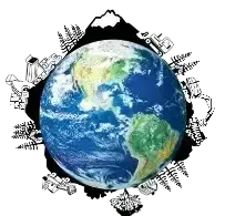 The logo without words for Earth Shaping LLC in Madison, IN