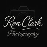 Ron Clark Photography logo with camera icon; white script on black background.