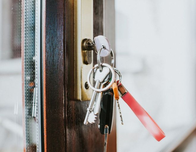 Keys Hanging in a Glass Door — Cleveland Heights, OH — Allen Lock & Key 
