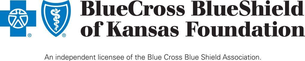 The logo for the bluecross blueshield of kansas foundation