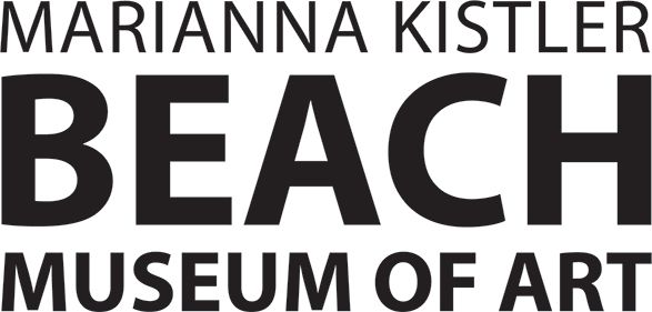 The logo for the marianna kistler beach museum of art