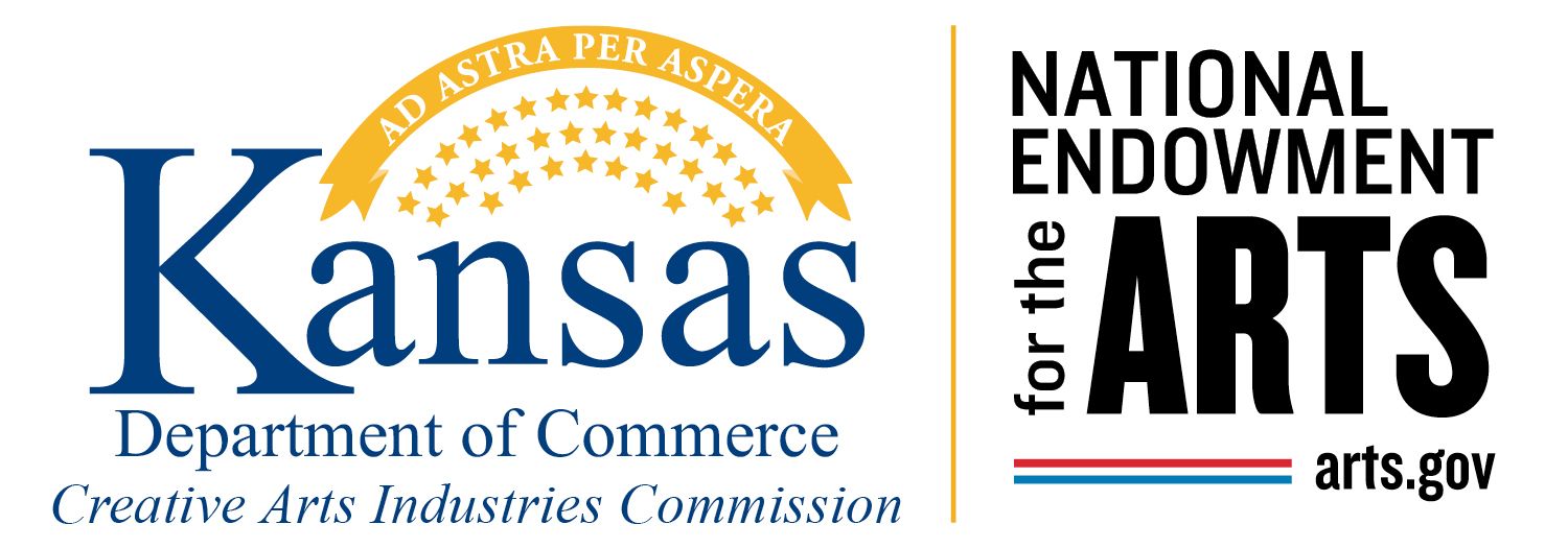 A logo for kansas department of commerce and national endowment for the arts