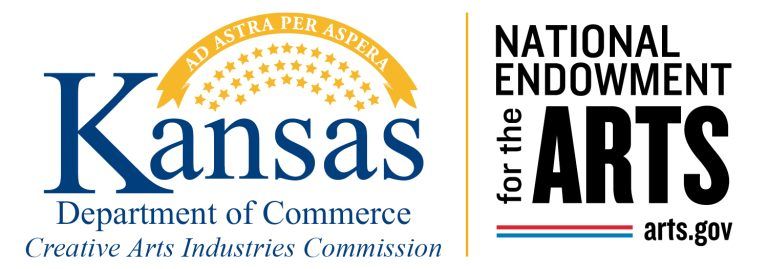 Logos for Kansas Department of Commerce and National Endowment for the Arts.
