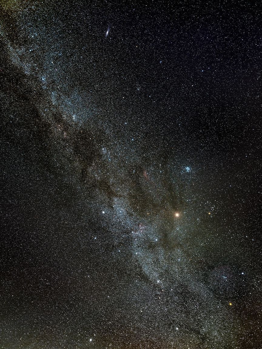 Milky Way galaxy with countless stars in dark night sky.