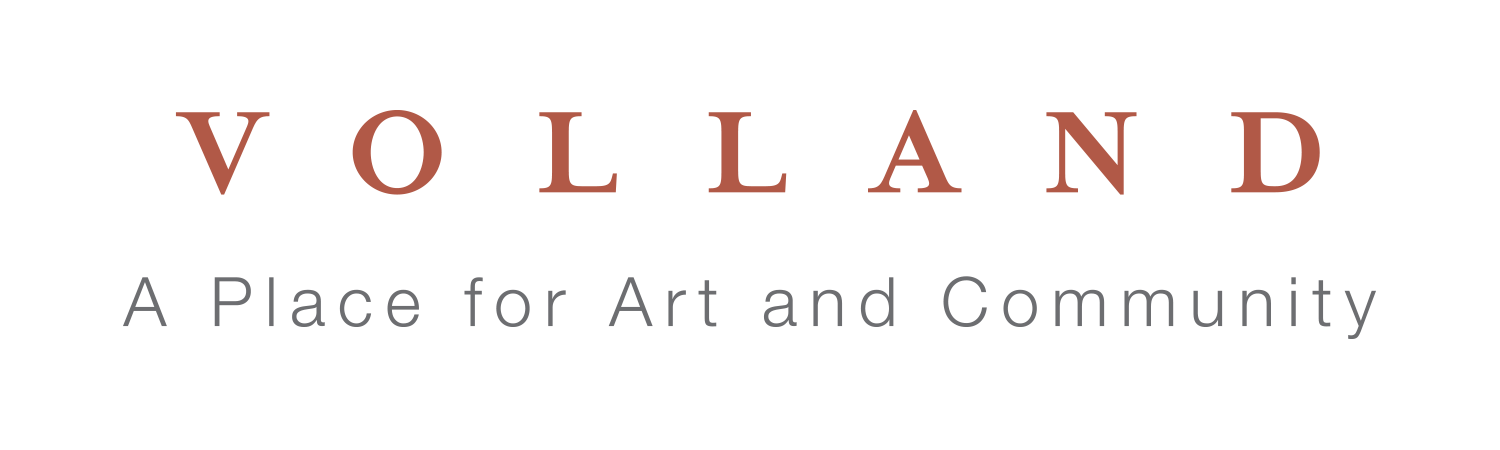 A logo for volland a place for art and community