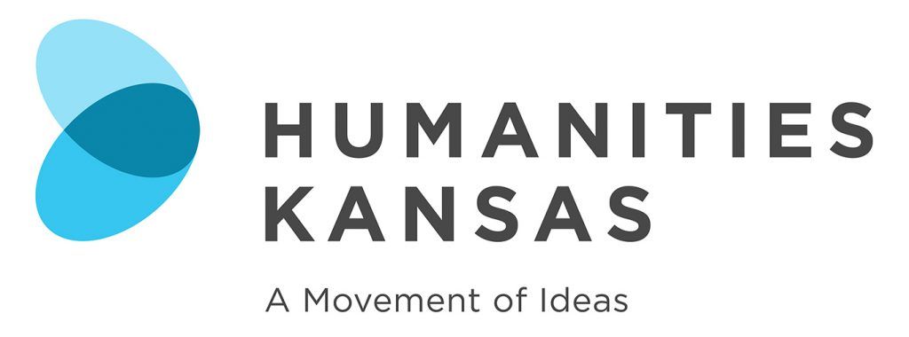 The logo for humanities kansas is a movement of ideas.