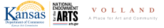 Two logos for kansas arts and volland a place for art and community