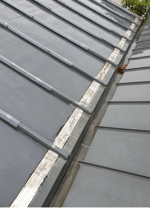chéneau de toiture en zinc, en seine-maritime par notre entreprise de couverture