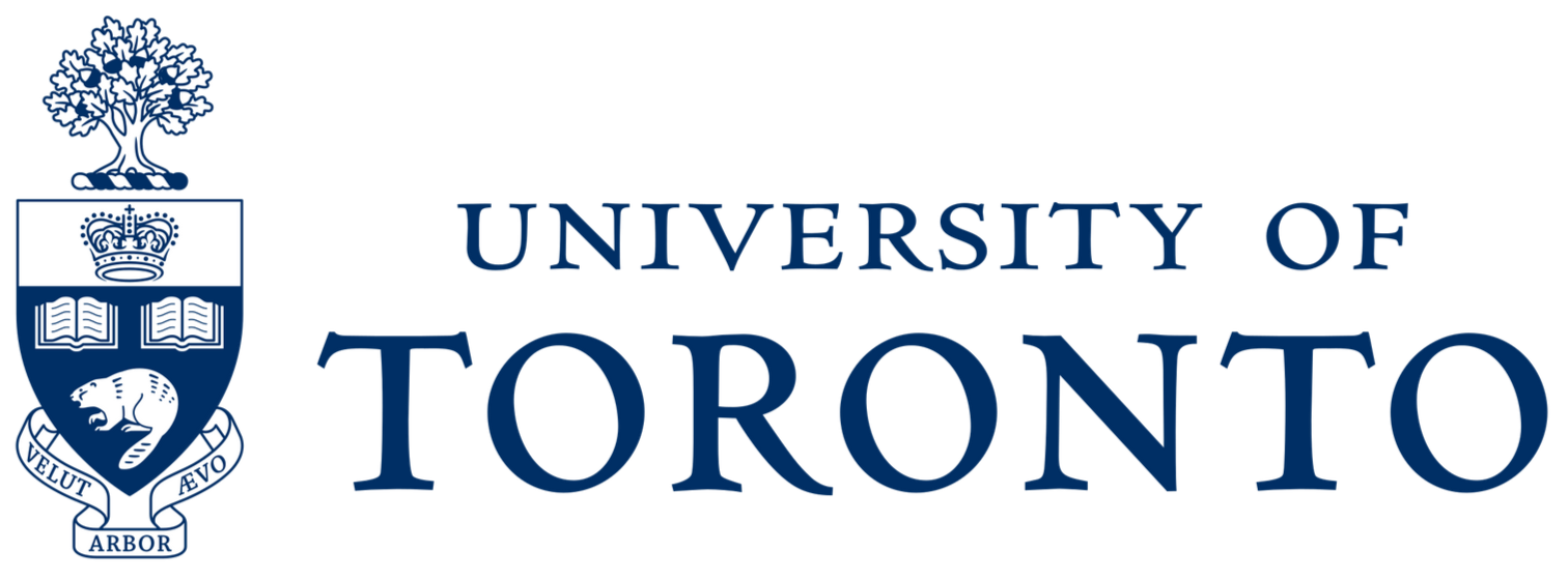 University of Toronto logo: a crest with a tree and a beaver, plus the university's name in blue.