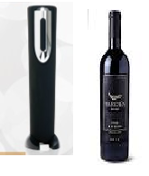 בקבוק יין ופותחן חשמלי