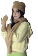 סט כפפות כובע וצעיף