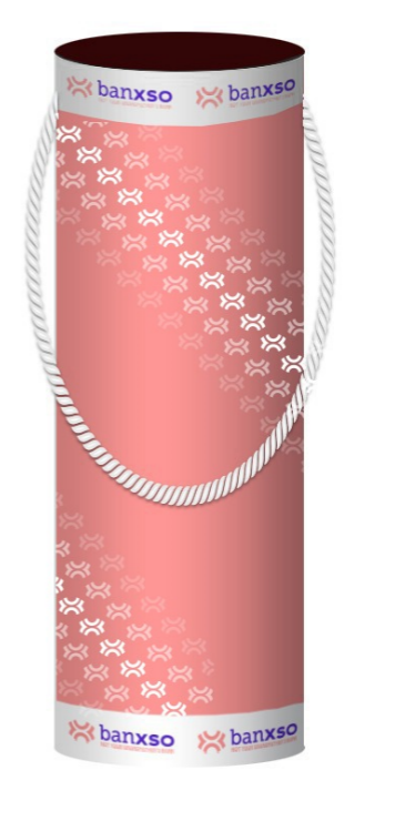 קופסת קרטון גליל ממותגת