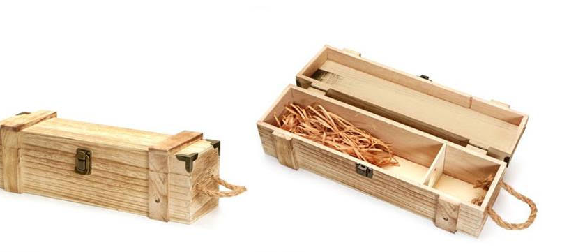 קופסא מעץ לבקבוק יין