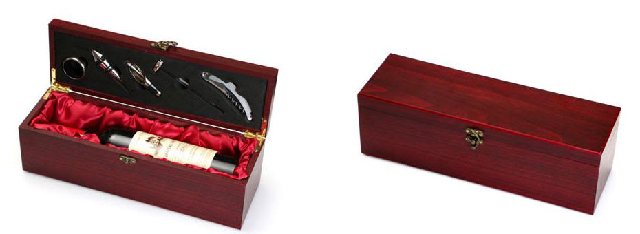 קופסא מעץ לבקבוק יין