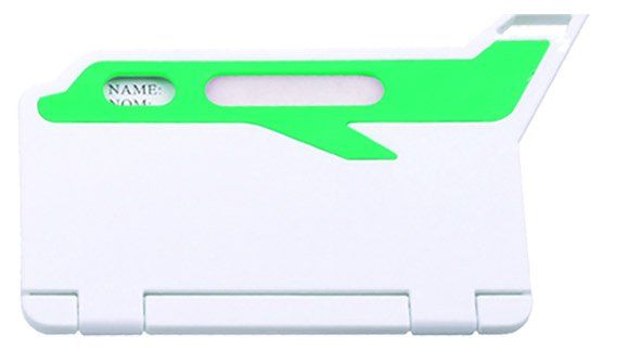 תג למזוודה בצורת מטוס