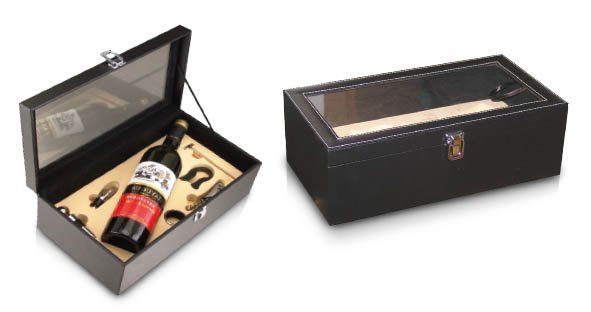 קופסת יין שקופה ואלגנטית