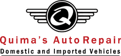 Quima's Auto Repair logo: Stylized