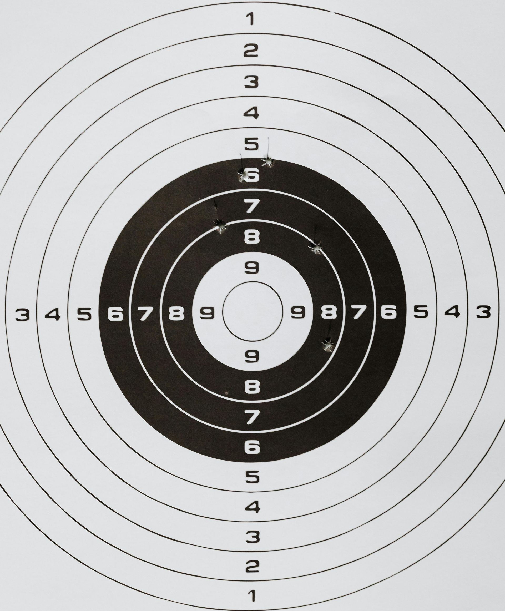 A target with the numbers 1 through 9 on it