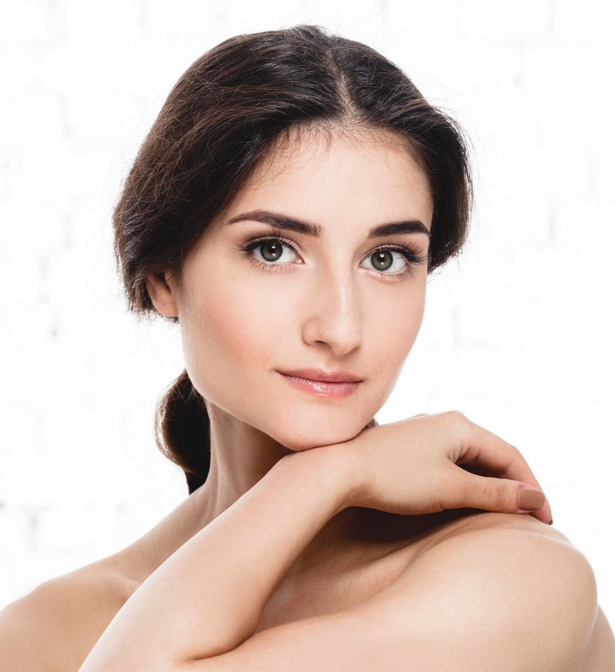 cute woman lying procedure rejuvenation skin