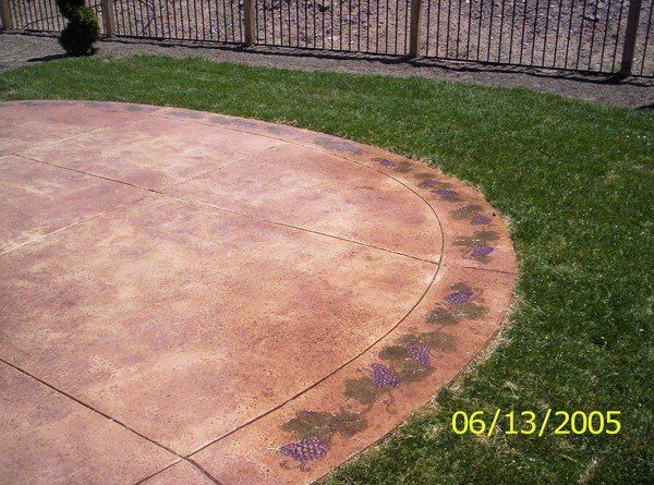 A picture of a concrete patio taken on june 13 2005