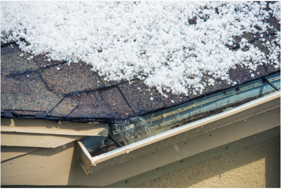 Damaged Roof — Roof Damaged Because Of Hail in Waukesha, WI
