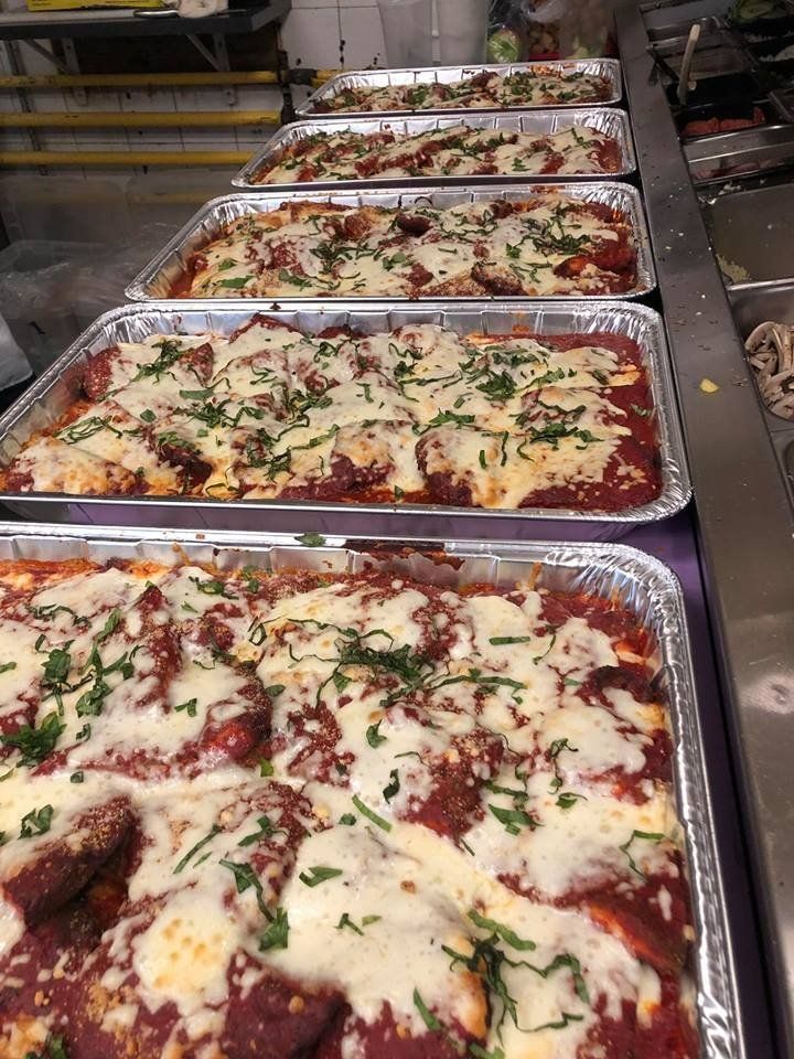 Catering trays of Chicken Parm