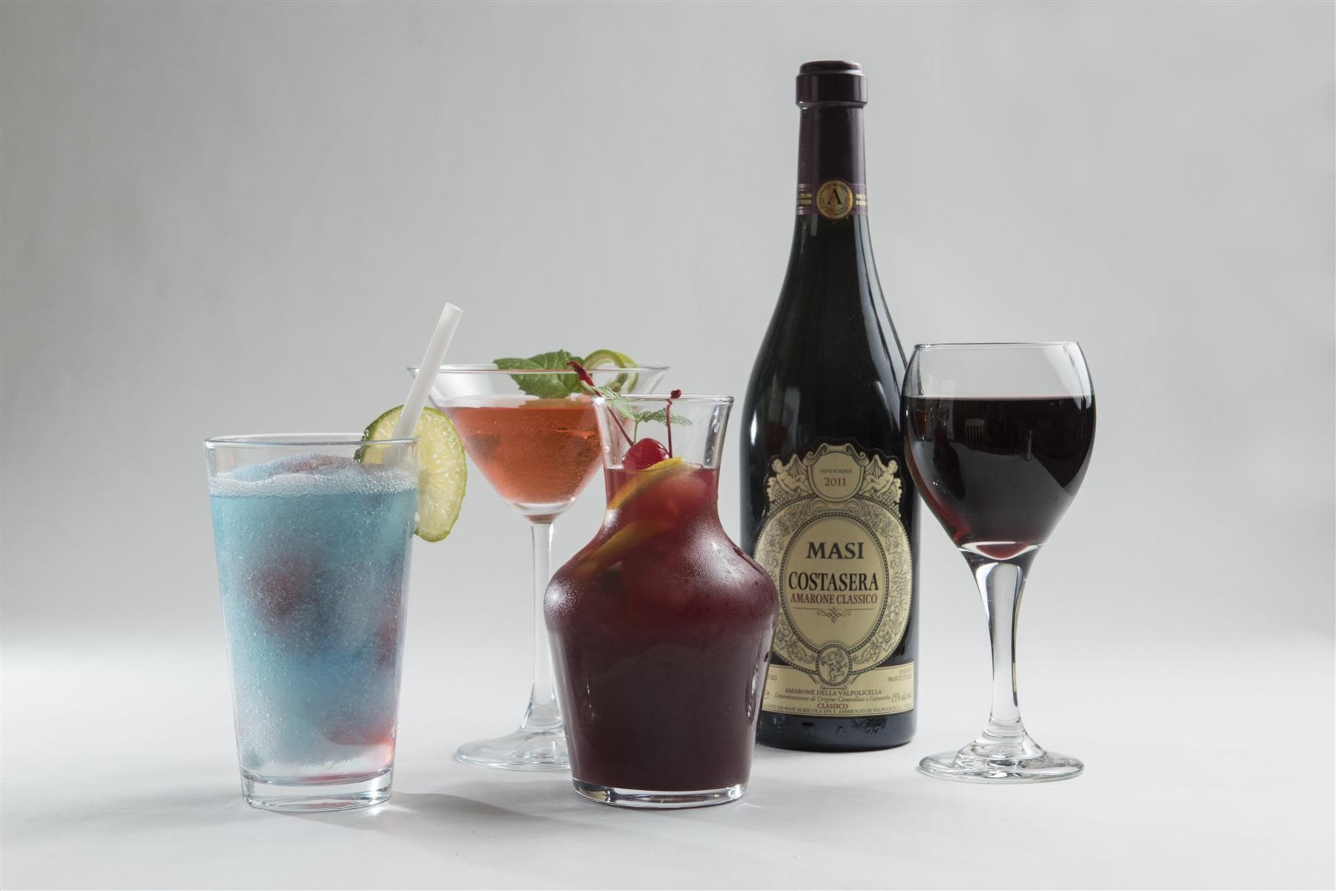 Assortment of alcoholic beverages