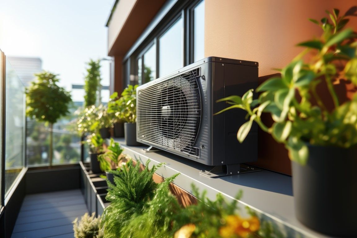 Black Airsource Heat Pump