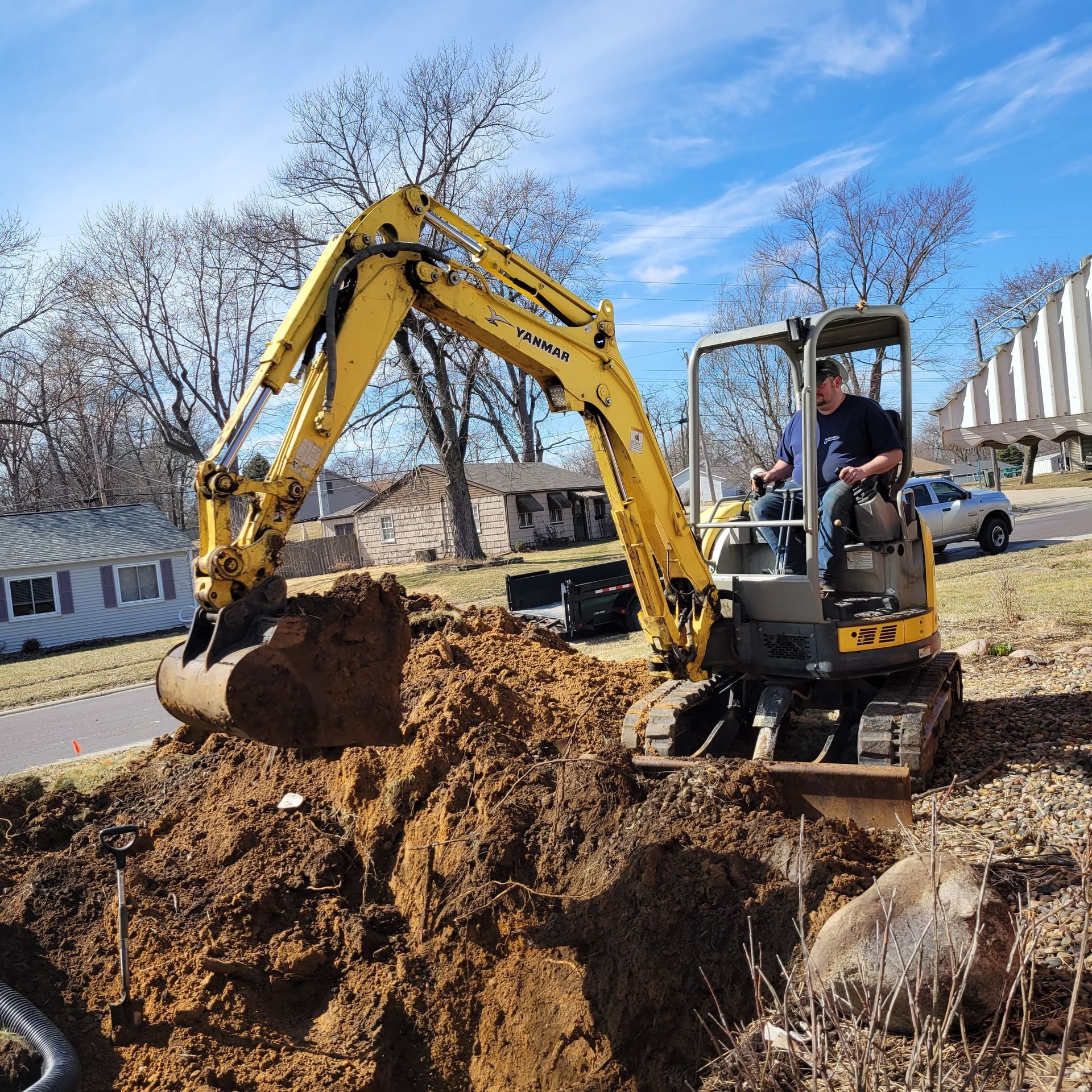 Sewer Line Excavation — Peoria, IL — Rooter-Matic Sewer Drain and Septic