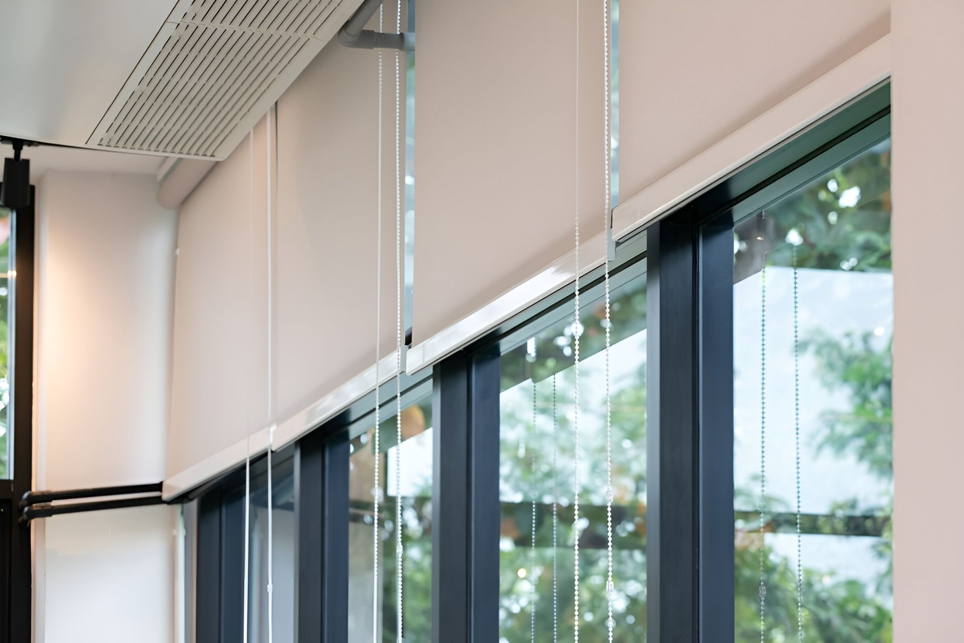 Bright Interior with Sheer White Roller Shades — BlindDESIGN in Mullumbimby, NSW