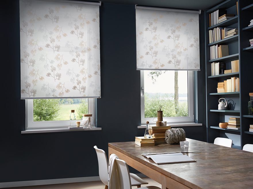 Room With Window Blinds, a Table, and a Bookcase — BlindDESIGN in Byron Bay, NSW