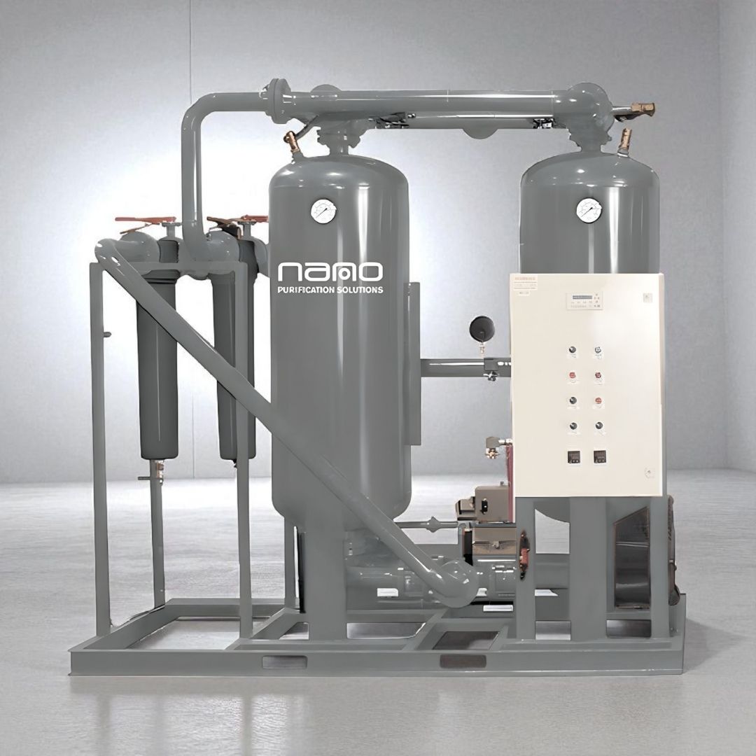 D5 desiccant air dryer with externally heated system for industrial compressed air – IASTX