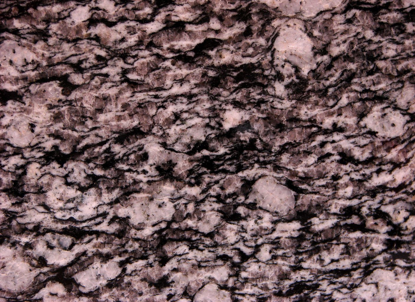 Un primer plano de una superficie rocosa con un patrón blanco y negro