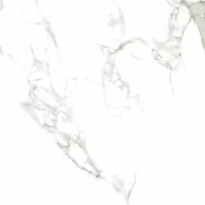 Un primer plano de una textura de mármol blanco sobre un fondo blanco.