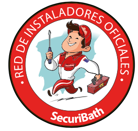 Un logotipo de la red de instaladores oficiales de SecuriBath