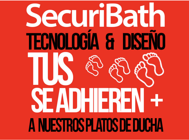 Securibath tecnologia en diseño adherente en nuestros platos de ducha