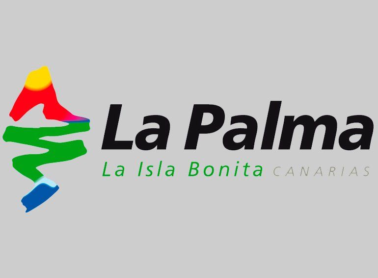 A logo for la palma la isla bonita canarias