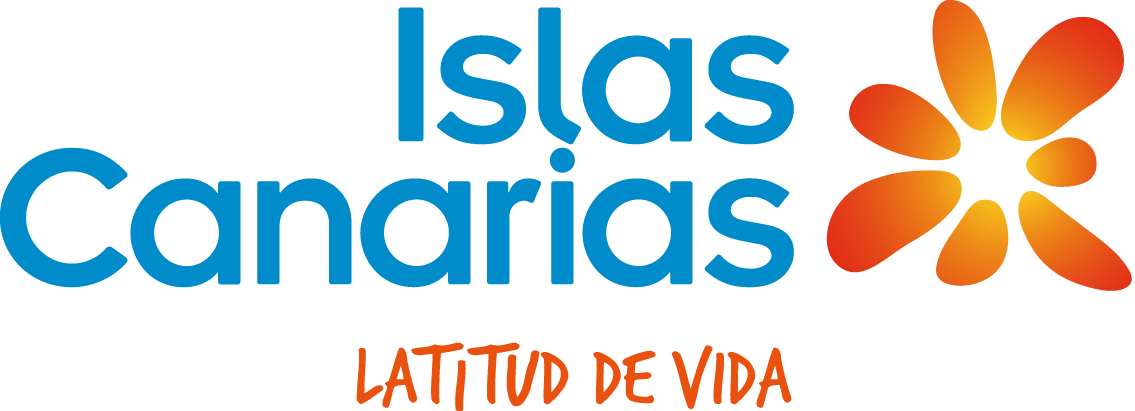 Un logo azul y naranja para islas canarias