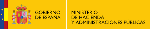 A yellow sign that says gobierno de espana ministerio de hacienda y administraciones publicas