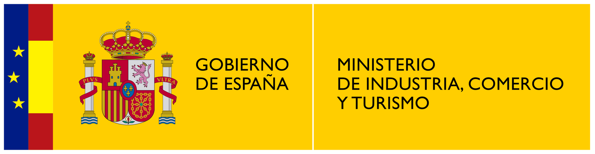 A yellow sign that says ministerio de industria comercio y turismo