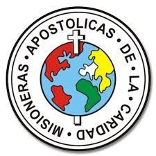 El logotipo de Apostólicas de la caridad es un globo terráqueo con una cruz encima.