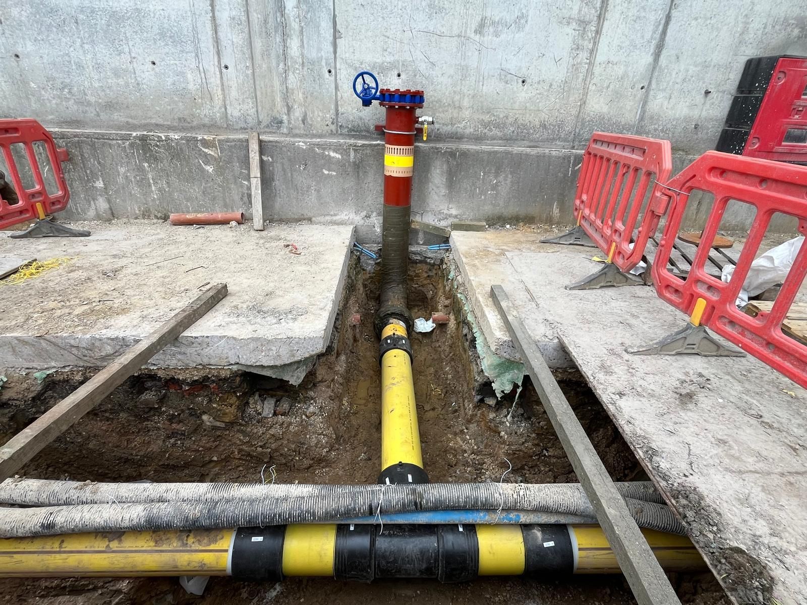 Mdpe Pipe Riser Underground MDPE Gas Pipework Case Study: Glass Recycling UK