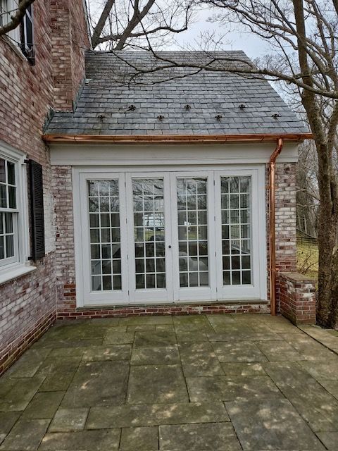 Brick House And French Doors – Lititz, PA – Trailside Spouting, LLC