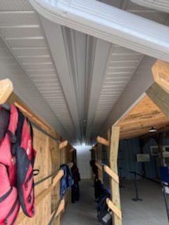 New roof gutter of warehouse - Lititz, PA – Trailside Spouting, LLC