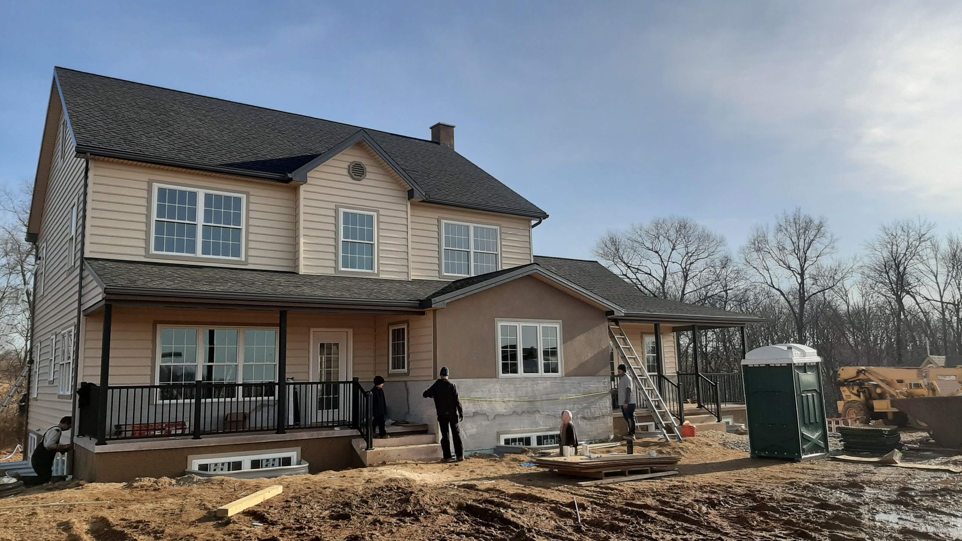 Wide View Of Houses Outside – Lititz, PA – Trailside Spouting, LLC