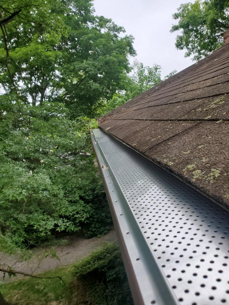 Long View Of Gutter With Gutter Protection – Lititz, PA – Trailside Spouting, LLC