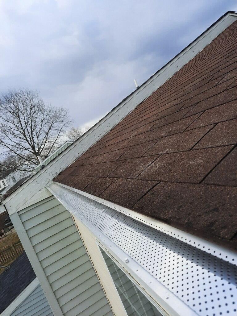 Top View Of Gutter With Gutter Protection – Lititz, PA – Trailside Spouting, LLC