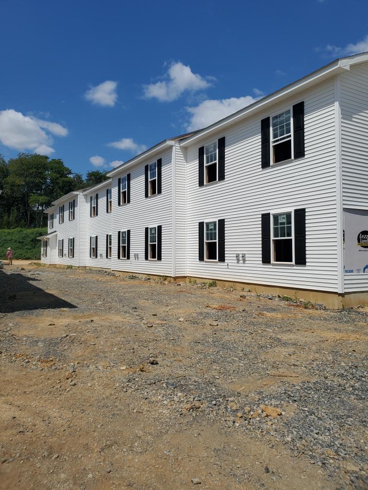 Wide View Of White Houses – Lititz, PA – Trailside Spouting, LLC