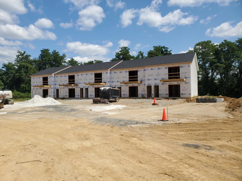 Wide View Of Houses Under Construction – Lititz, PA – Trailside Spouting, LLC