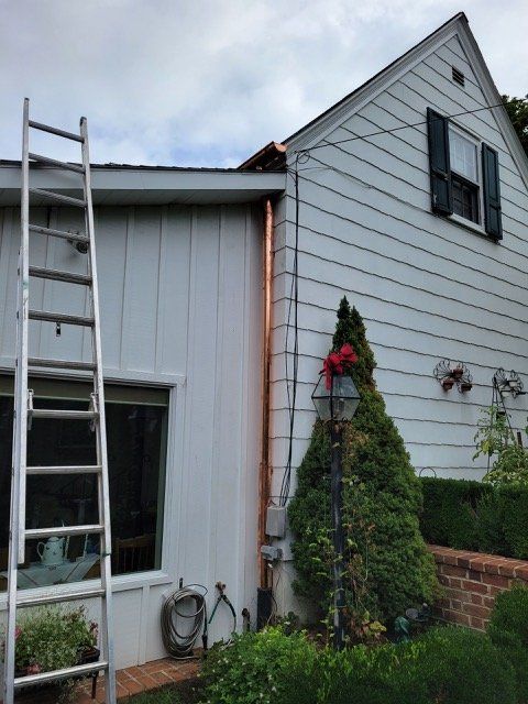 Ladder Outside The House – Lititz, PA – Trailside Spouting, LLC
